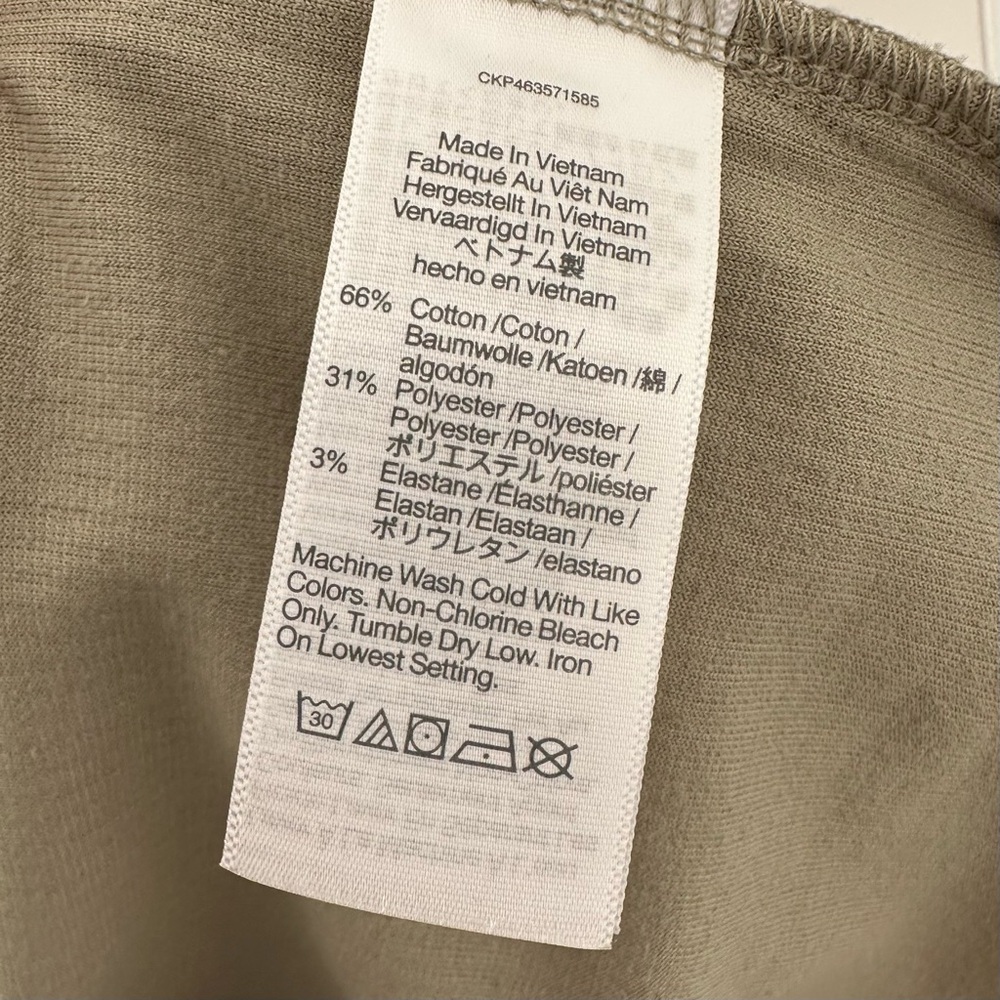 Madewell Knit Corduroy Crop Shirt-Jacket Sage Green Olive Button-Front Pocket - Picture 7 of 8